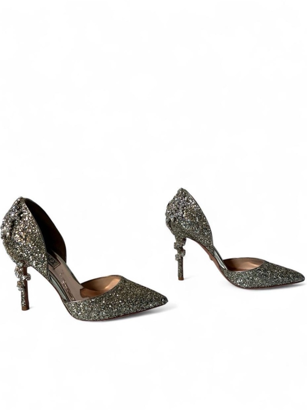 Badgley Mischka Vogue III Crystal Glitter Pointed Toe Pumps Heels size 6 - Picture 2 of 11